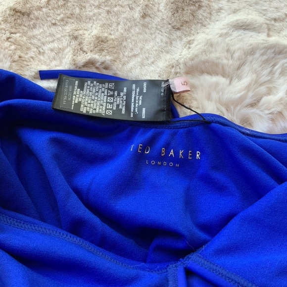 Ted Baker Bright Blue Halter Swimsuit Size 12 - Picture 6 of 6